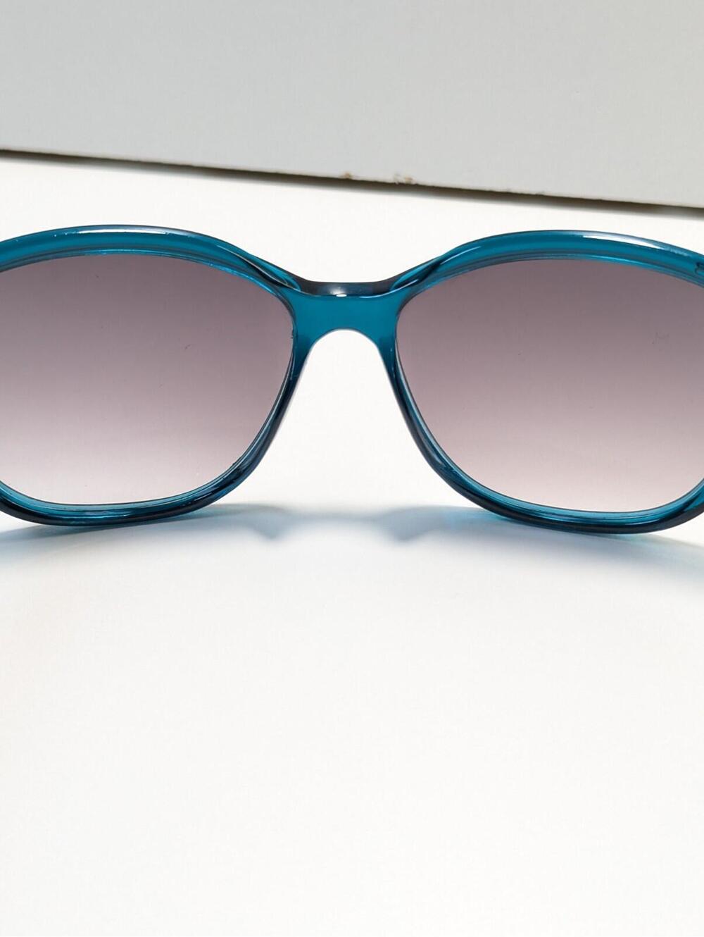 Elle WEL61SG14 Sunglasses Blue Frames Oversize Circular Beautiful Chic Style Y2k - Picture 6 of 11